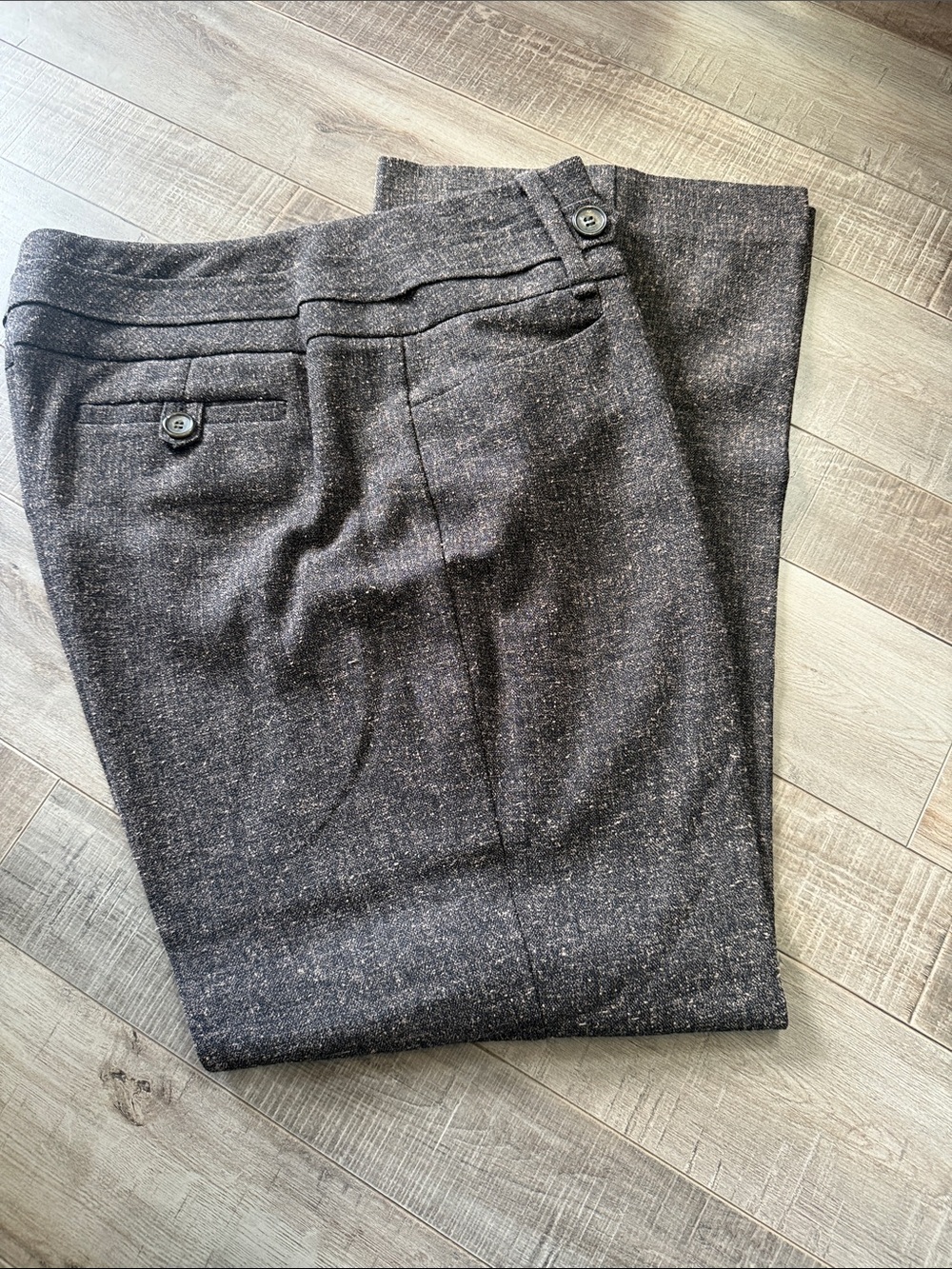 The Limited Dark Brown Speckled Blend Trousers